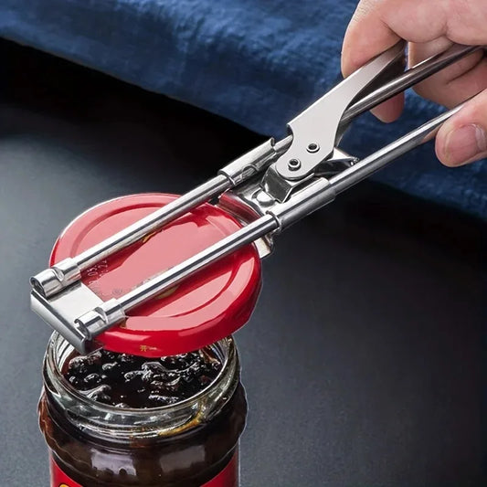 Adjustable Multi-Function Bottle Opener Stainless Steel Lids Off Jar Opener Labor-Saving Screw Can Opener For Kitchen Tools Peaceful Pleasures Health and Wellness