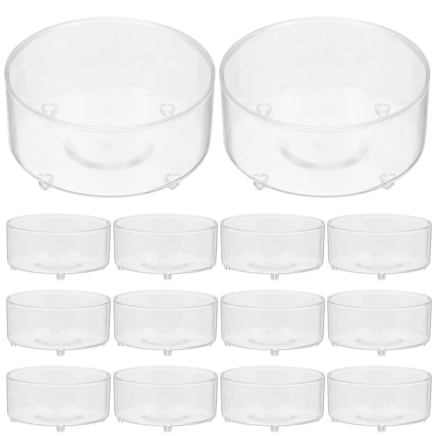 100pcs Plastic Holder Clear Cup Candlestick Heat Resistant Mold Container Home Temple Church Supply Peaceful Pleasures Health and Wellness Default Title