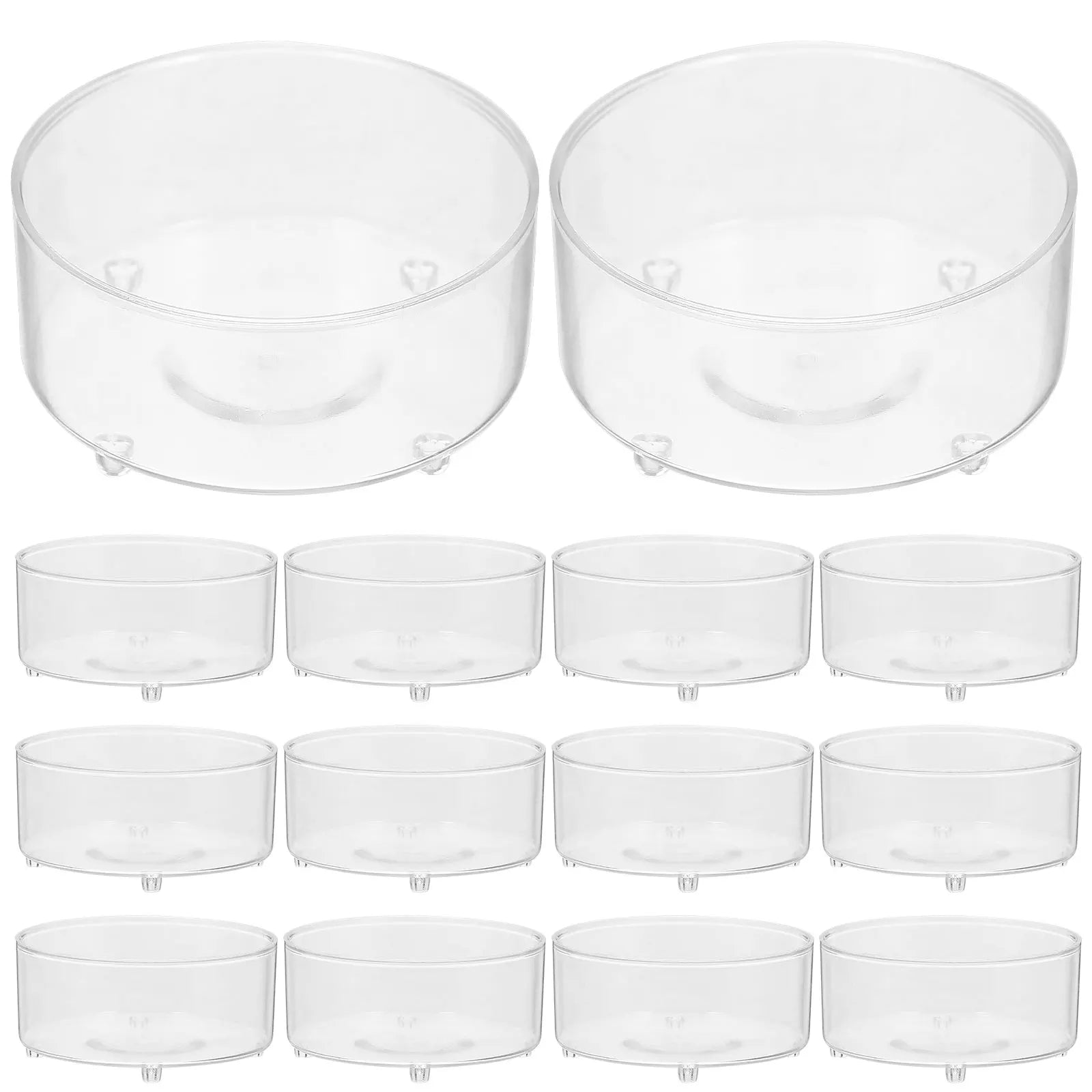 100pcs Plastic Holder Clear Cup Candlestick Heat Resistant Mold Container Home Temple Church Supply Peaceful Pleasures Health and Wellness Default Title