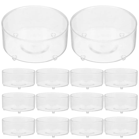 100pcs Plastic Holder Clear Cup Candlestick Heat Resistant Mold Container Home Temple Church Supply Peaceful Pleasures Health and Wellness Default Title