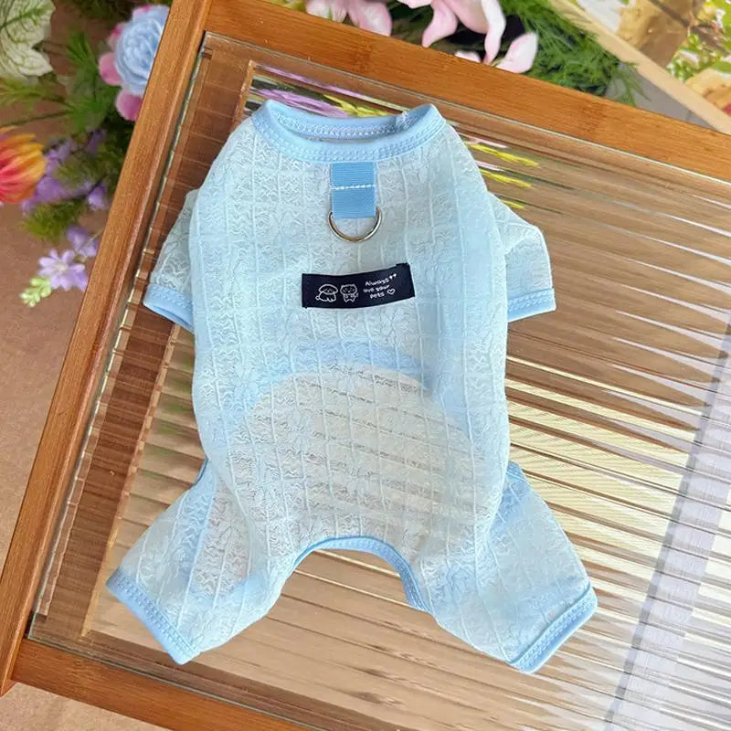 Summer Dog Mesh Jumpsuit | Breathable Sun Protection Puppy Outfit