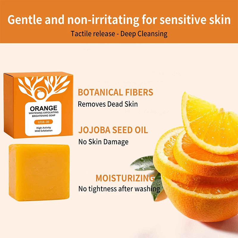 Orange Enzyme Brightening Soap Bar | Gentle Exfoliating 100g