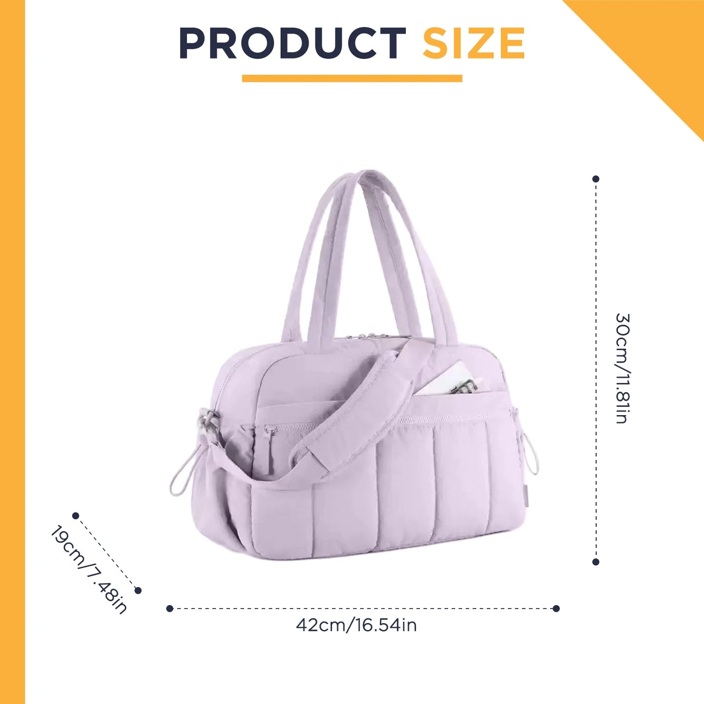 Travel Gym Bag Large Capacity with Separate Compartment Design for Short Trips Sports Outdoor Activities Peaceful Pleasures Health and Wellness