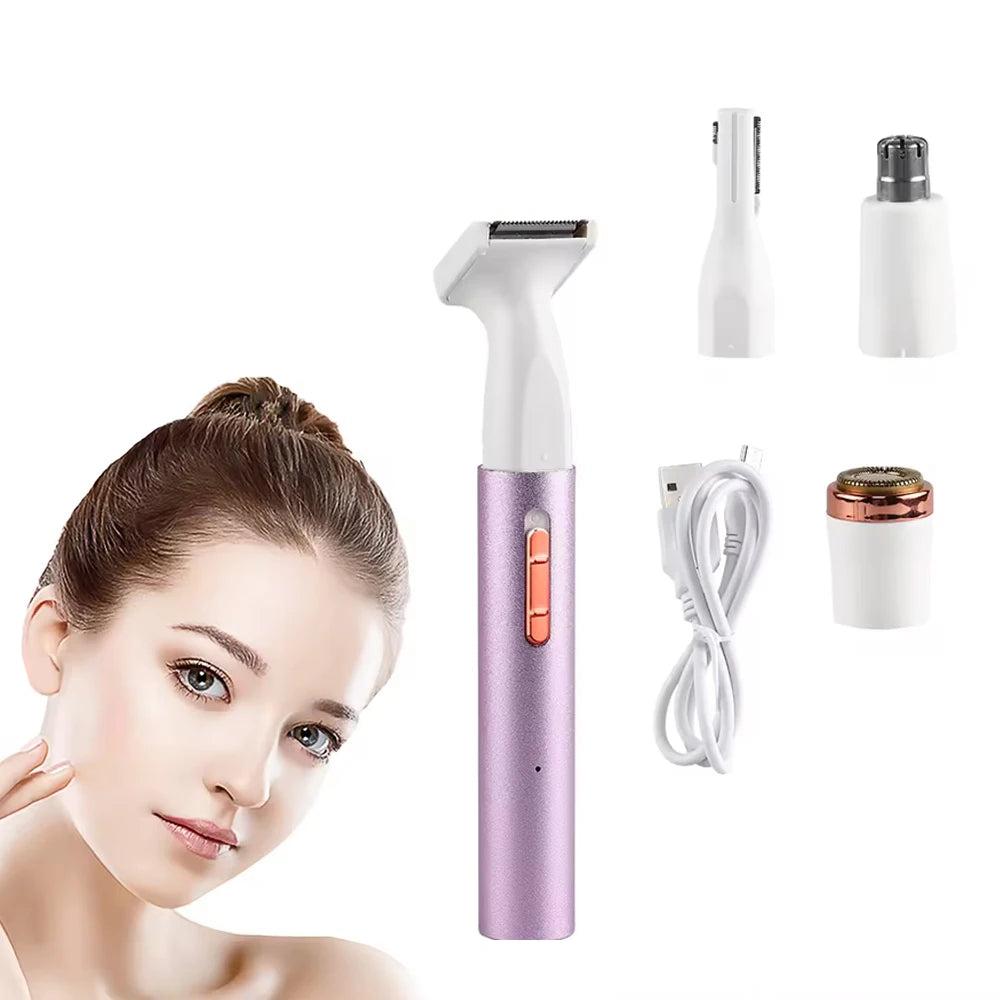 Rechargeable Portable Multifunction Painless Epilator for Face and Body Hair Removal Device Women Handheld Washable Hair Removal Peaceful Pleasures Health and Wellness
