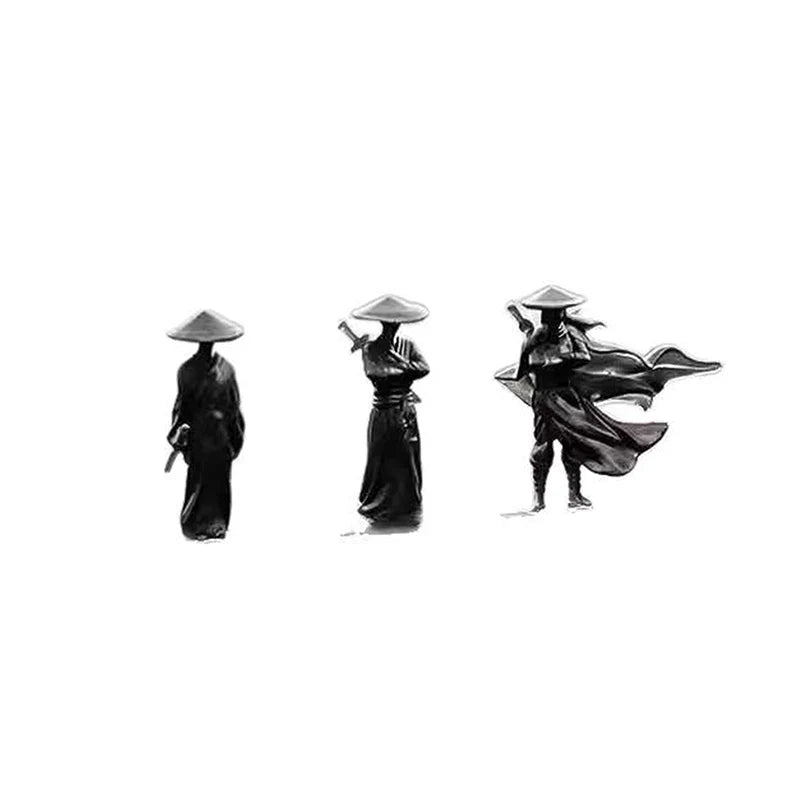 6-Piece Mini Chinese Swordsman Figurines | Car & Home Décor