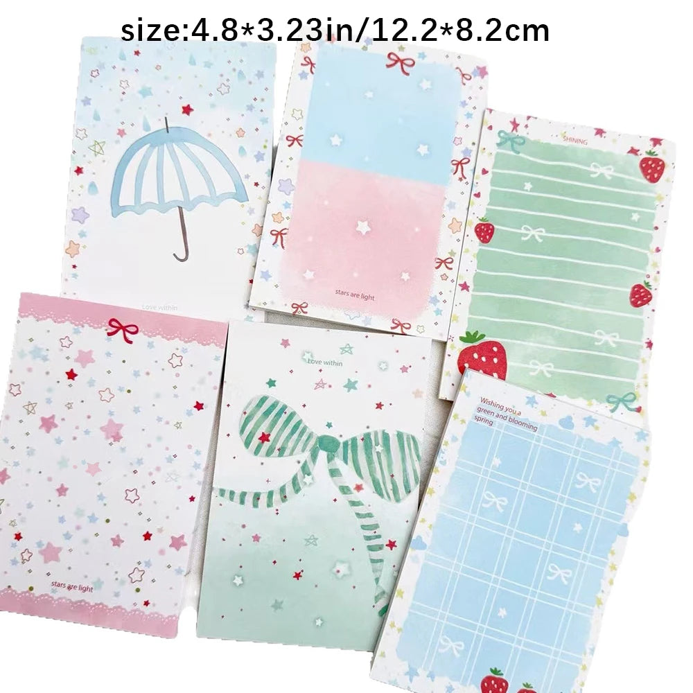 300 Sheets Blue Fresh Small Sticky Note Can Be Used As Handheld