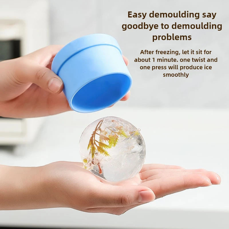 Silicone Ice Ball Mold – Round Sphere Ice Cube Tray for Whiskey