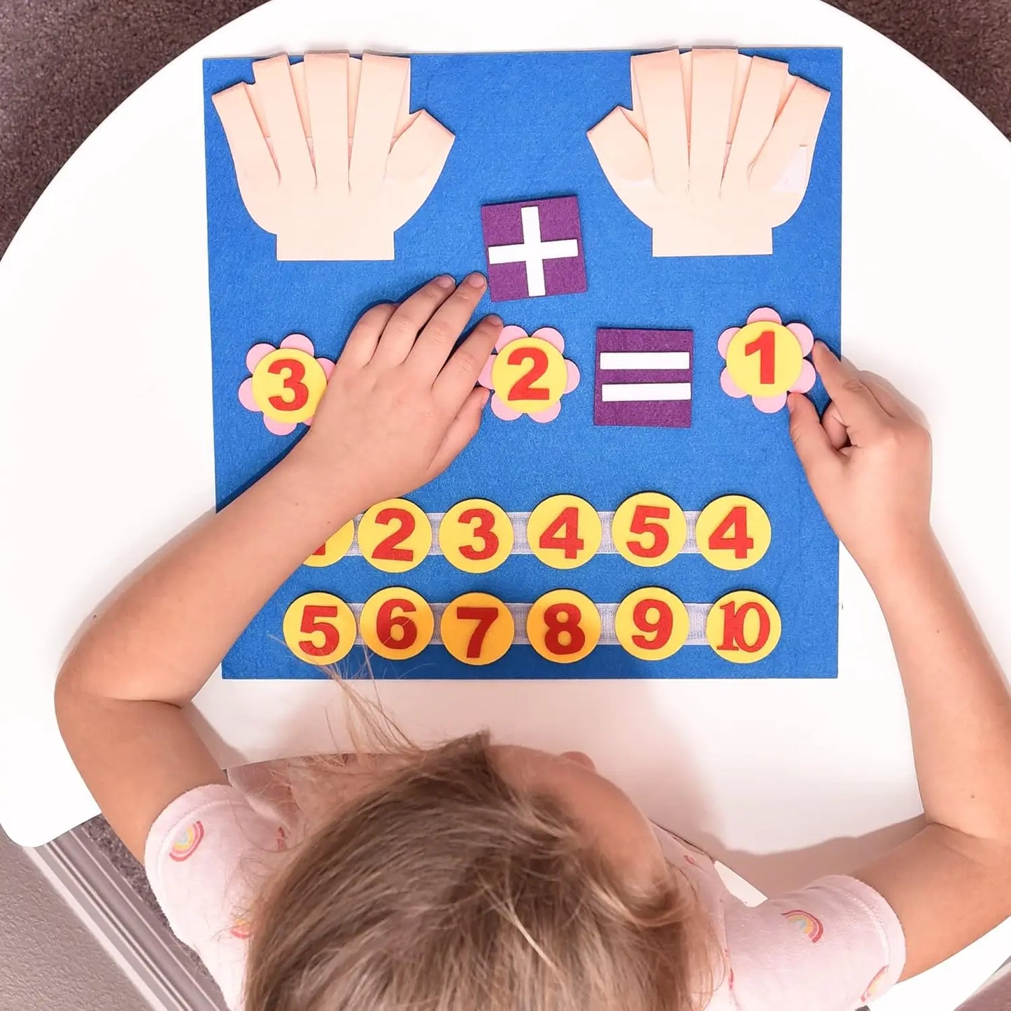 Montessori Felt Finger Numbers Math Toy for Toddlers Ages 3–6