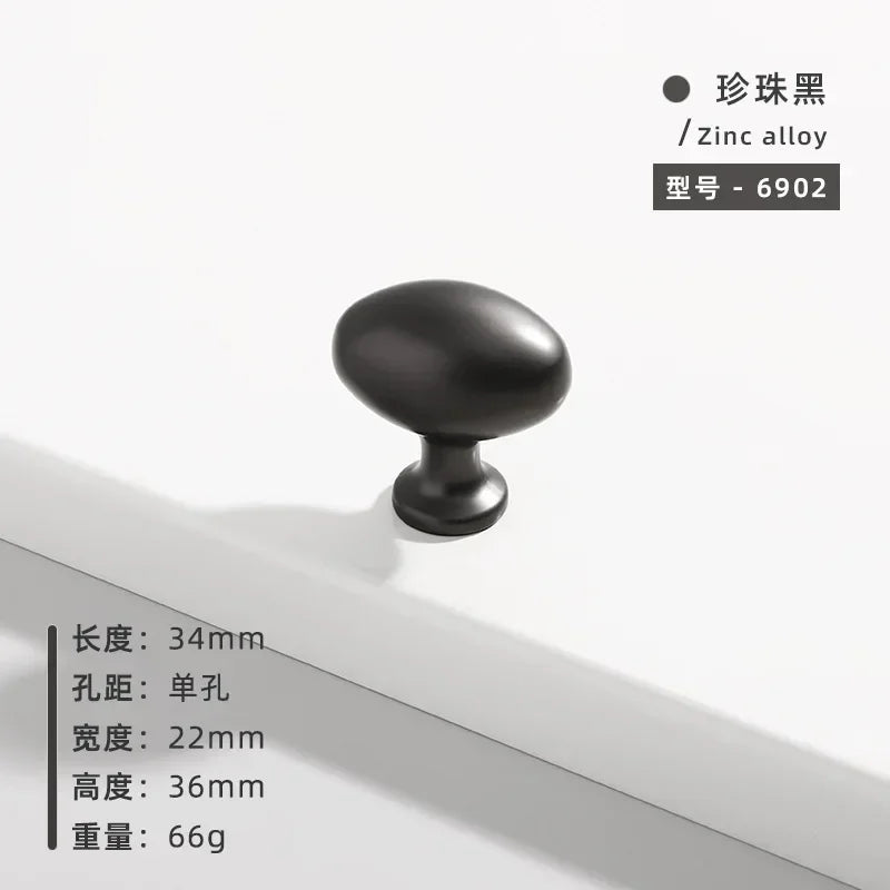 Minimalist Oval Cabinet Knobs & Drawer Handles – Zinc Alloy