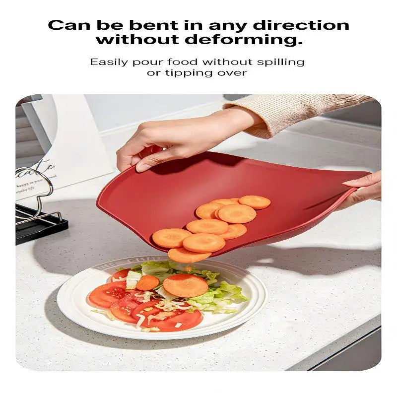 Thick TPU Silicone Cutting Board – Anti-Slip Semi-Circular Chop Pad Silicone Cutting Board Peaceful Pleasures Health and Wellness