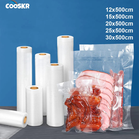 Vacuum Bags 5 Sizes Food Storage Packaging Bags for Vacuum Sealer Bags Food Long Term Preservation Vacuum Sealing Packed Bags Peaceful Pleasures Health and Wellness