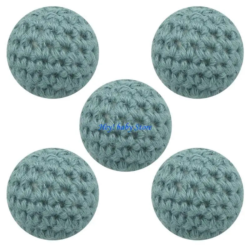 16mm Crochet Beads for Pacifier Clips, Keychains & Jewelry