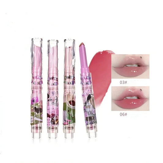 FLORTTE Mirror Glass Lip Gloss | Heart Shape Moisturizing Tint Lip Gloss Tint Peaceful Pleasures Health and Wellness