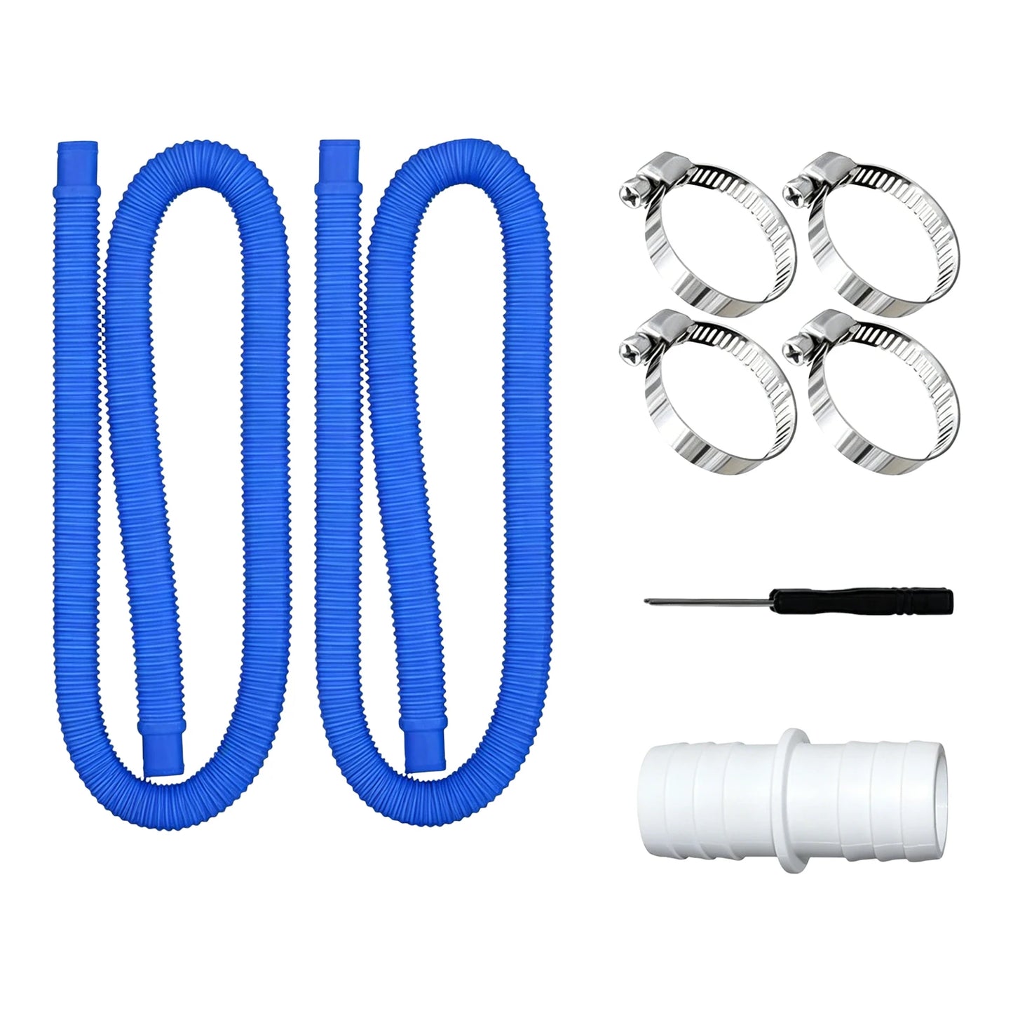 1.5m Swimming Pool Pump Replacement Hose 32mm Inflatable Hot Spring Pools Hose PE Pool Hose For 300/330/530/1000 Gallon Pumps Peaceful Pleasures Health and Wellness