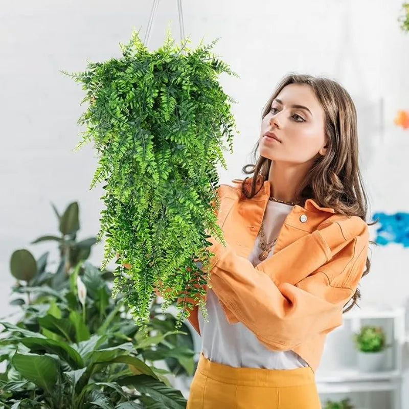 Artificial Hanging Fern Vines – Faux Persian Grass Wall Decor