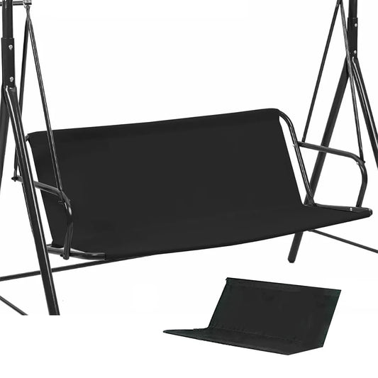 600D Garden Swing Seat Cover UV Resistant Easy Installation Replace Peaceful Pleasures Health and Wellness Black