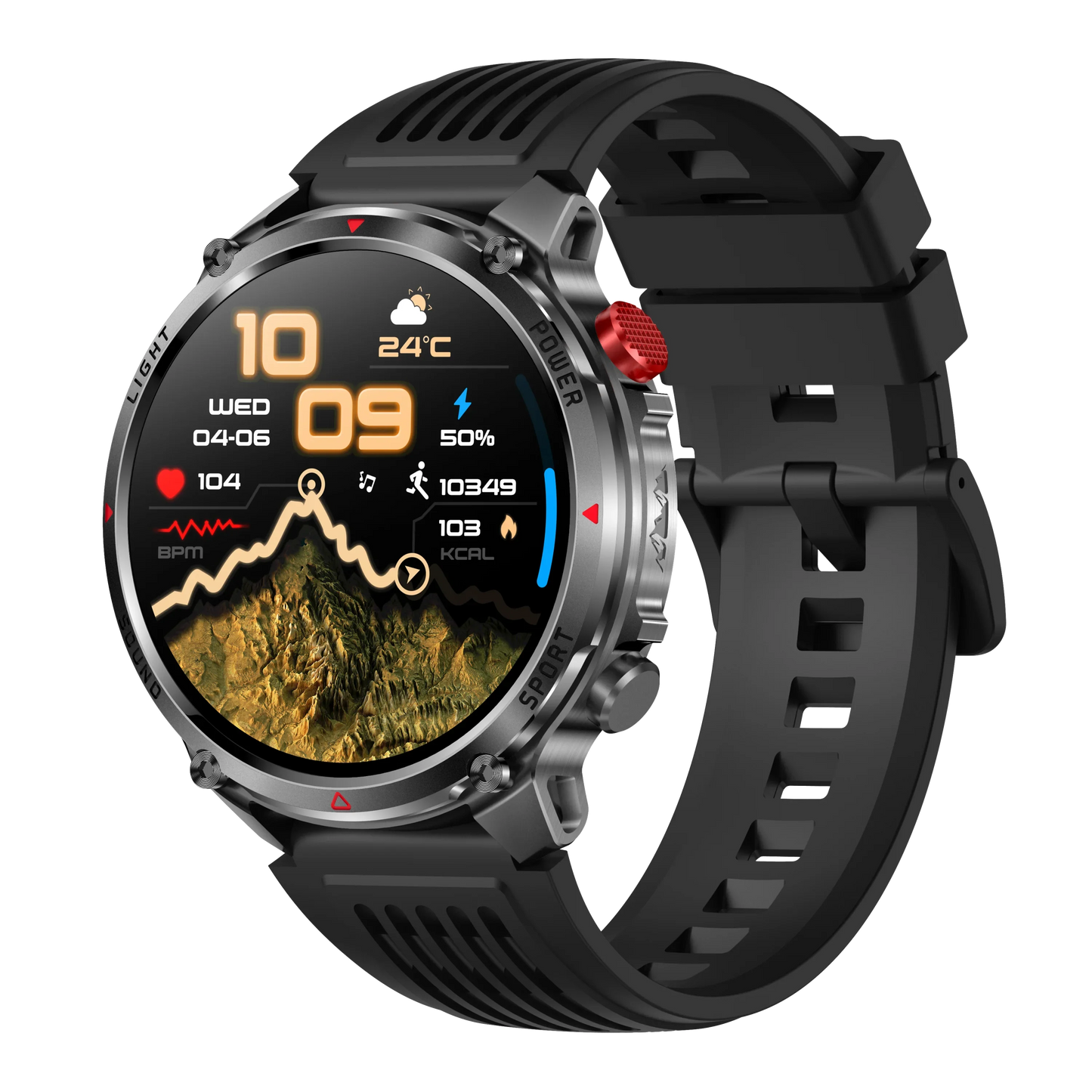MINGCC 1.7" Smartwatch – BT Calling, Compass & LED Flashlight