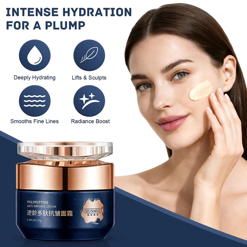 Polypeptide Anti-Wrinkle Firming Anti-Aging Face Cream | Firming Lifting Moisturizer | Wrinkle Reduction | 24H Hydration Peaceful Pleasures Health and Wellness