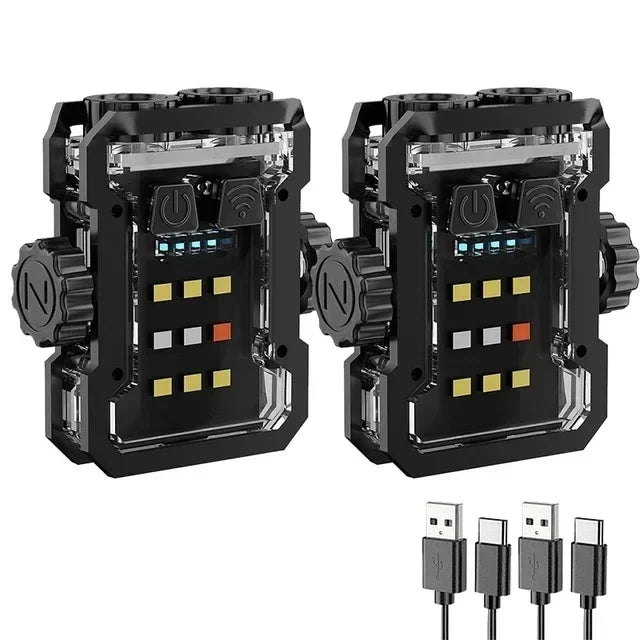 Mini Keychain Flashlight USB-C Rechargeable 6 Modes & Magnet