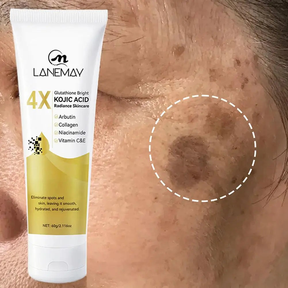 Glutathione & Kojic Acid Brightening Face Cream 60g – Dark Spot Corrector with Niacinamide & Vitamin C Peaceful Pleasures Health and Wellness