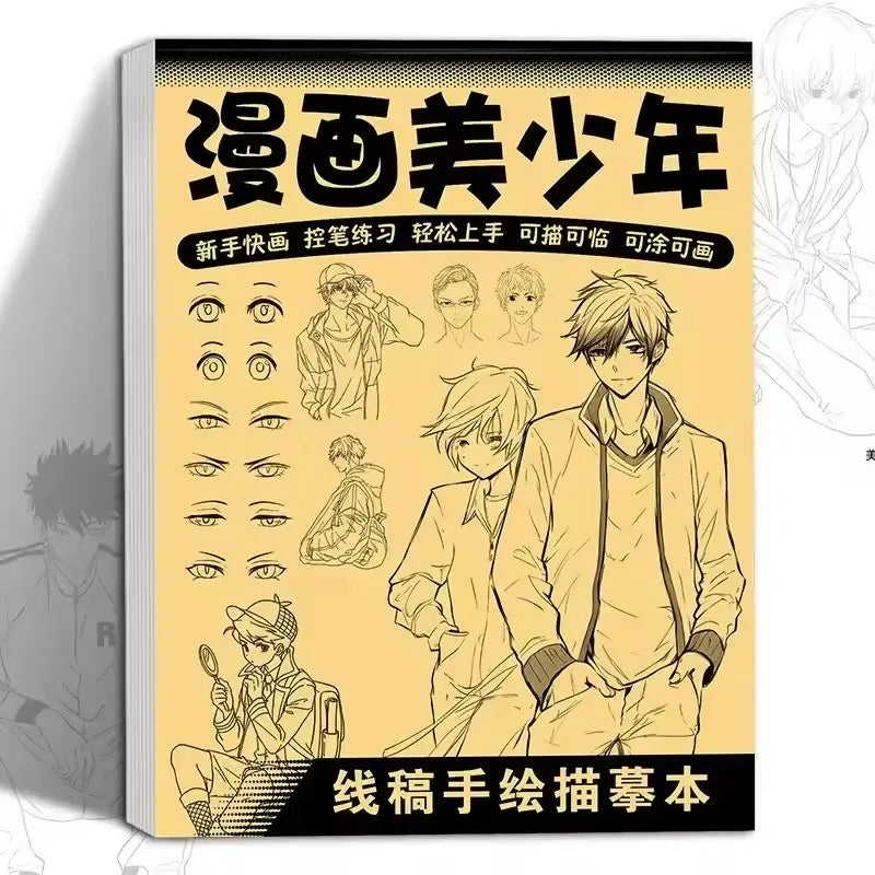 Anime Character Line Art Drawing Book Beginners 48 Pages Simple