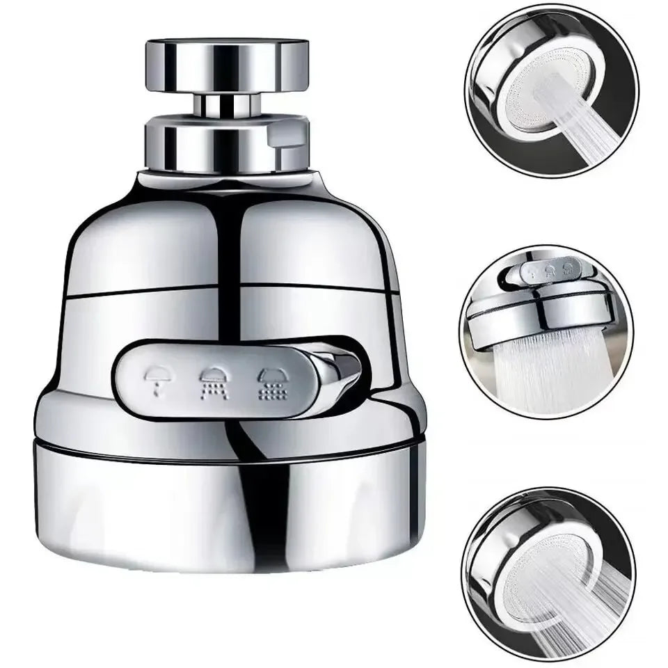 360° Kitchen Faucet Extender – 3 Modes, Filter & Water Saver