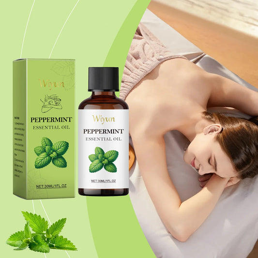 WIYUN Peppermint Body Massage Oil | Lightweight Skin Moisturizer Body Massage Oil Peaceful Pleasures Health and Wellness