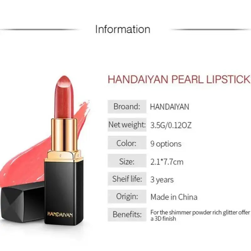 Handaiyan Metallic Color-Changing Lipstick – 9 Shades