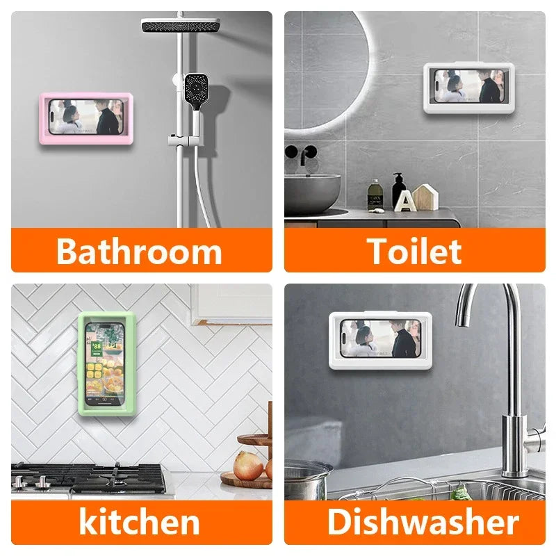 Waterproof Anti-Fog Shower Phone Holder – Rotatable Case Shower Phone Holder Peaceful Pleasures Health and Wellness