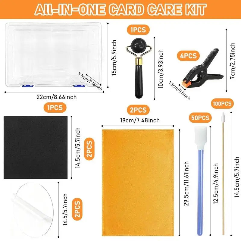 162-Piece Card Flattening & Cleaning Kit | Acrylic Rounds