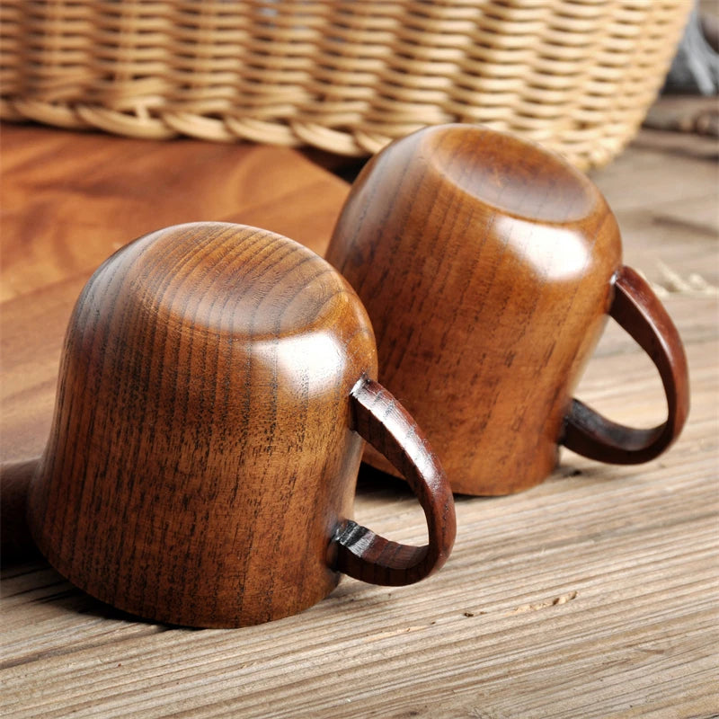 Wooden Big Belly Cups Handmade Natural Spruce Wood Cups Beer Tea Coffee Milk Water Cup Kitchen Bar Drinkware for Kitchen Peaceful Pleasures Health and Wellness