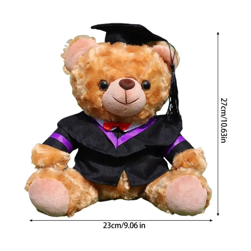Graduation Plush Bear with Cap & Gown | 10.6" Stuffed Toy Graduation Plush Bear Peaceful Pleasures Health and Wellness