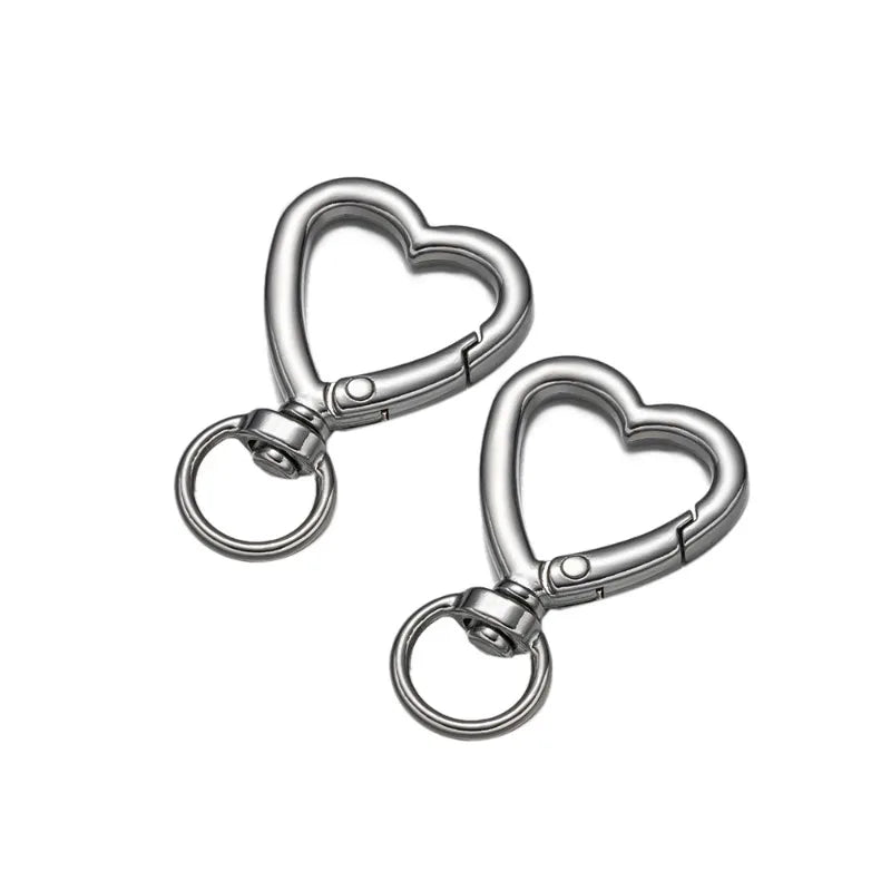 Heart Lobster Claw Clasps – Zinc Alloy Trigger Snap Hooks DIY