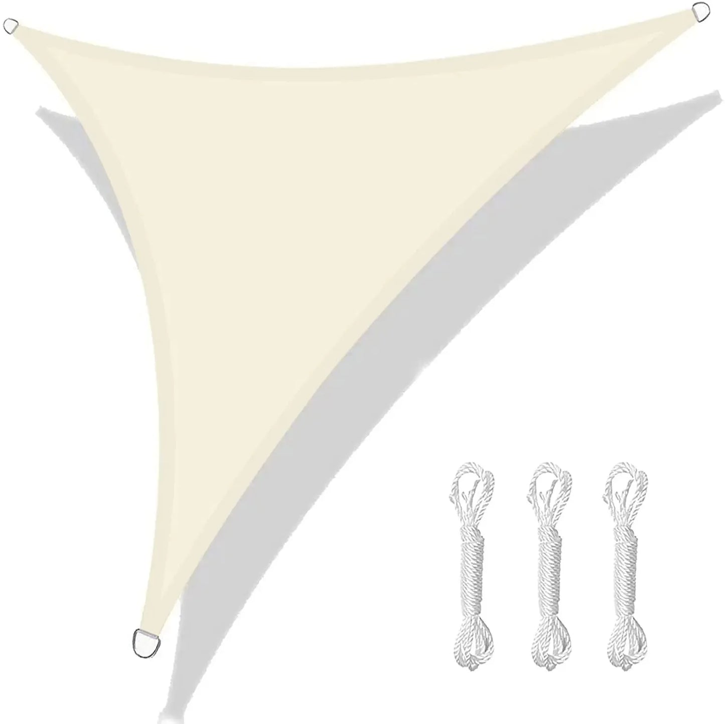 5/3.6/3/2M Triangle Shade Sail Waterproof Sunshade Sail Canopy 98%UV Block Awning with Free Rope for Garden Patio Pergola Gazebo Peaceful Pleasures Health and Wellness