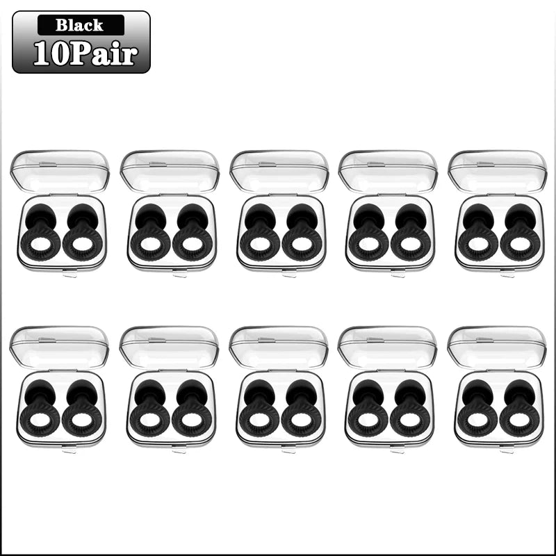 Silicone Noise Blocking Earplugs for Sleep & Study – 20 Pairs