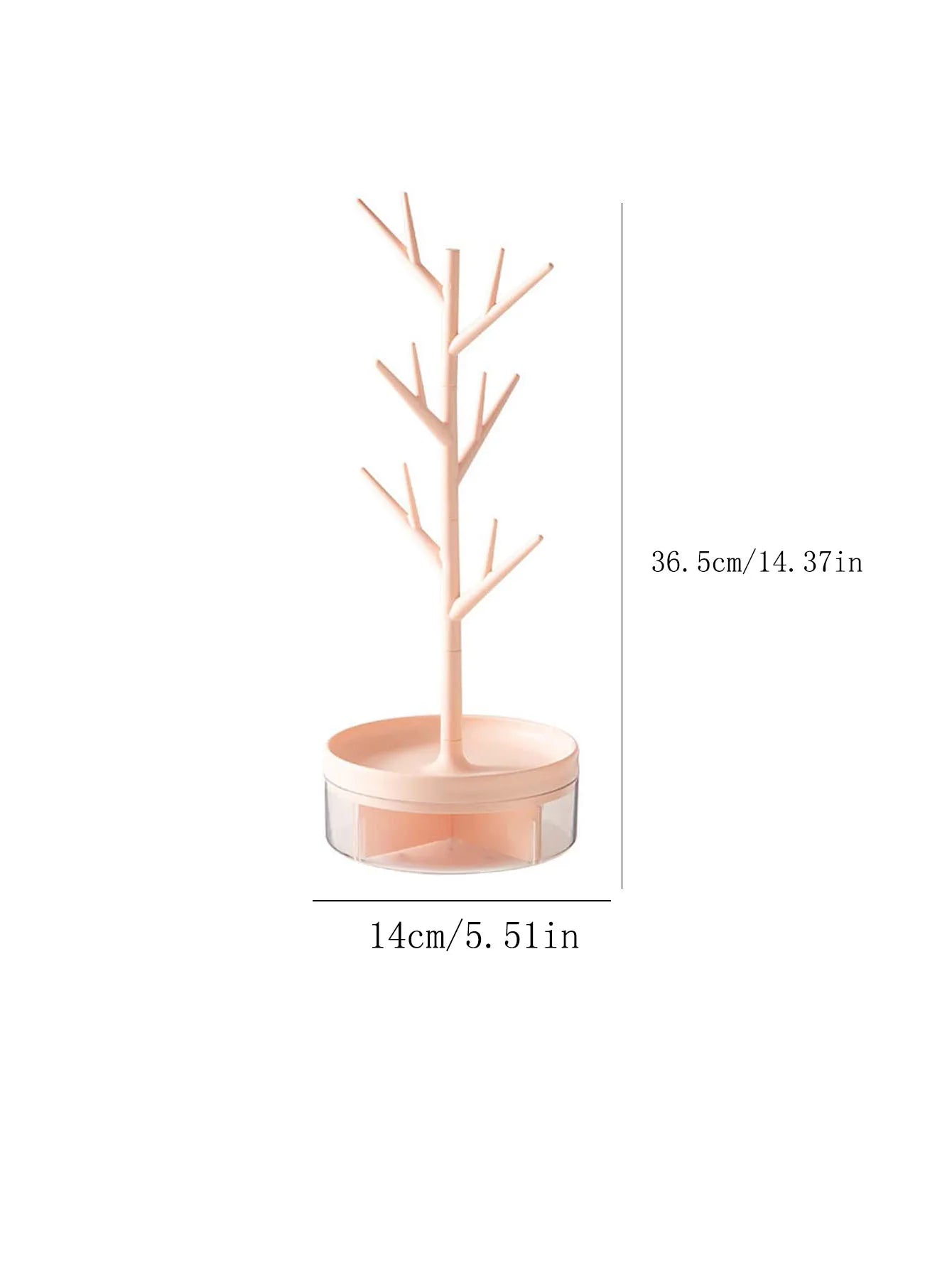 1Pcs Rotate Jewelry Display Stand Tray Storage Racks Earrings Necklaces Rings Jewelry Boxes Accessories Desktop Organizer Holder Peaceful Pleasures Health and Wellness