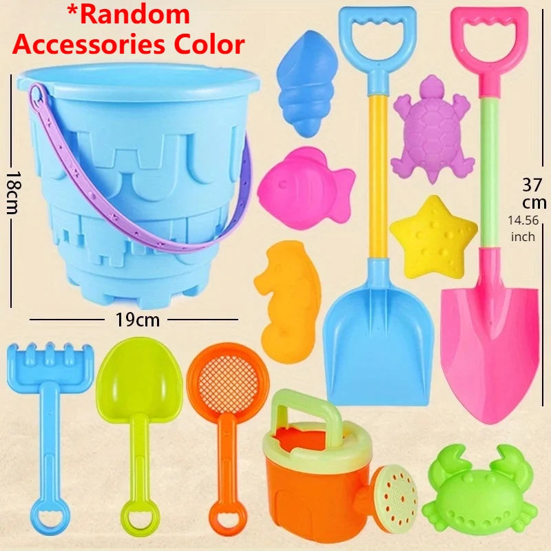 Kids Beach Toys Set – Sand Bucket, Shovels & Animal Molds
