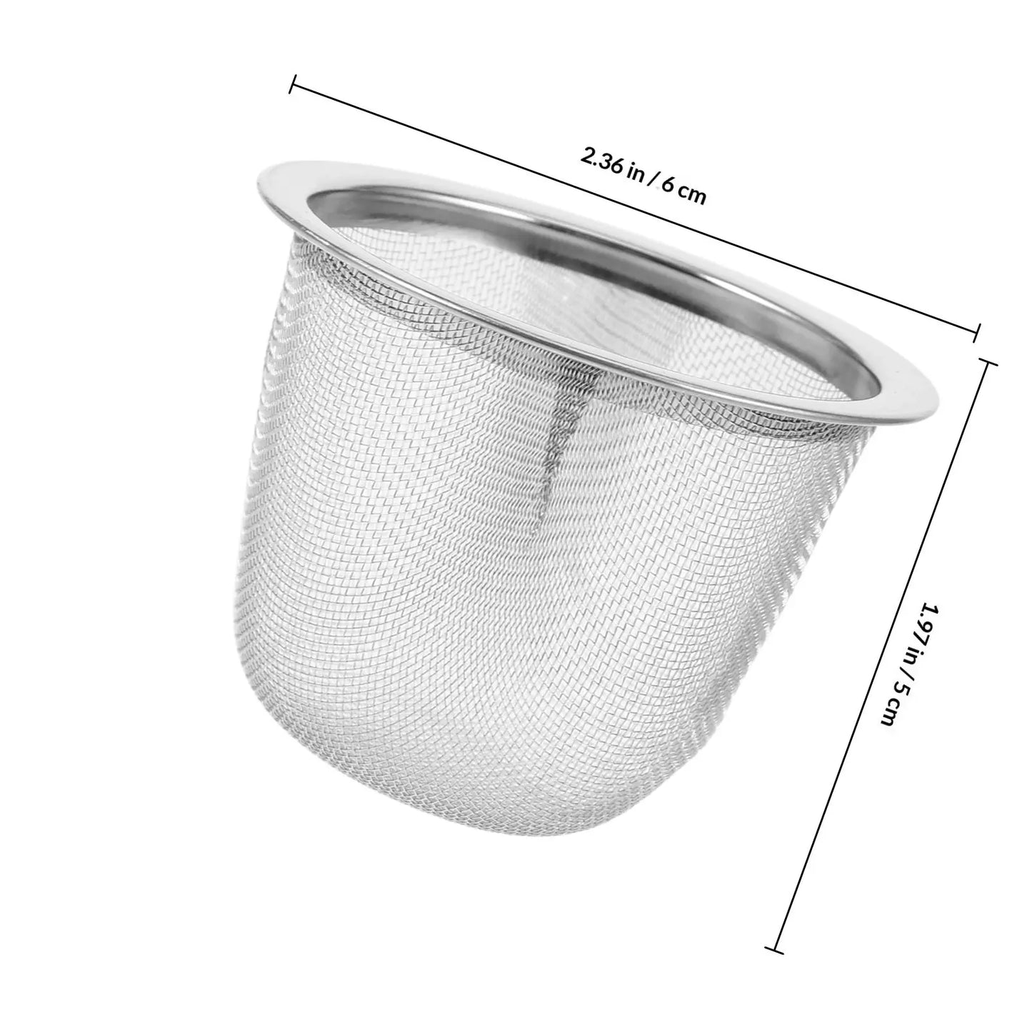 2Pcs Stainless Steel Tea Infuser Strainer Reusable Mesh Filter for Teapot Kettle Cup Home Tea Room Restaurant Daily Use Peaceful Pleasures Health and Wellness