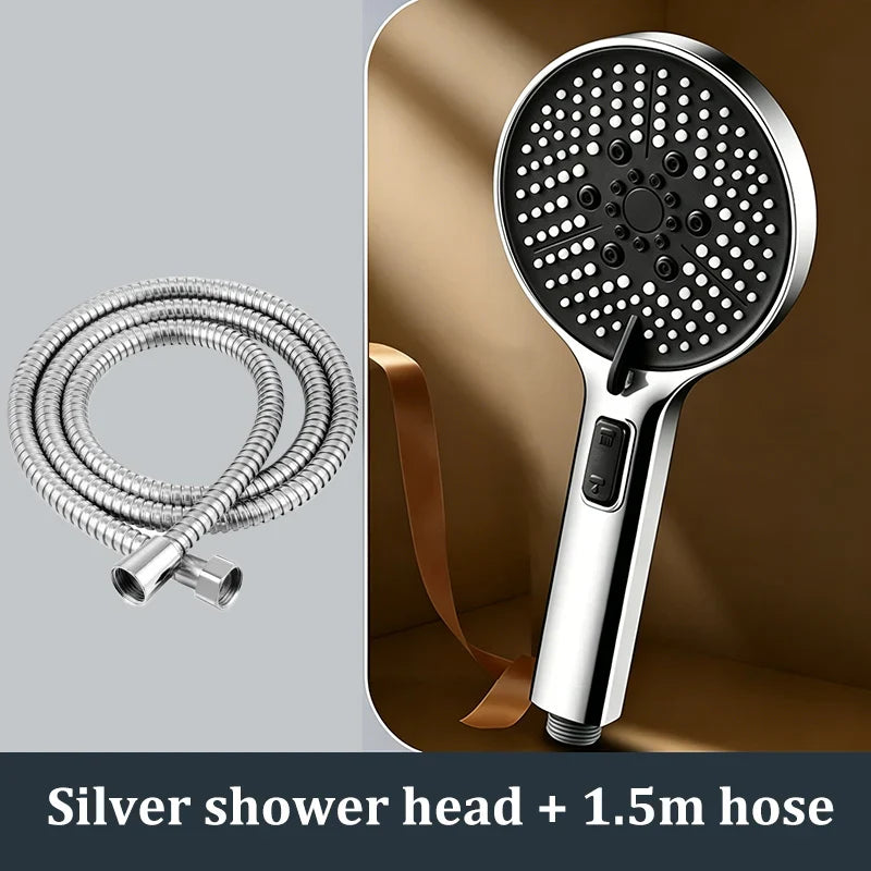 5-Mode High Pressure Handheld Shower Head | Water Stop Button