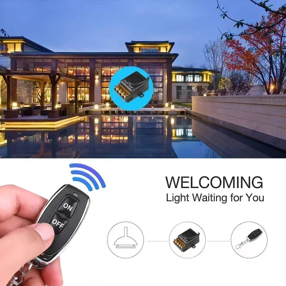 433MHz Wireless Remote Control Switch – 30A Relay AC/DC