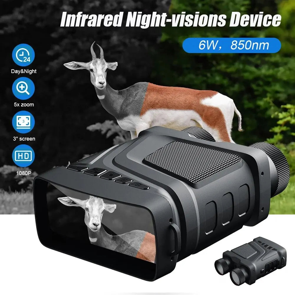 5X Zoom Digital Infrared Night Vision Binocular Telescope for Hunting Camping Professional 1080P 300M Night Vision Device Peaceful Pleasures Health and Wellness