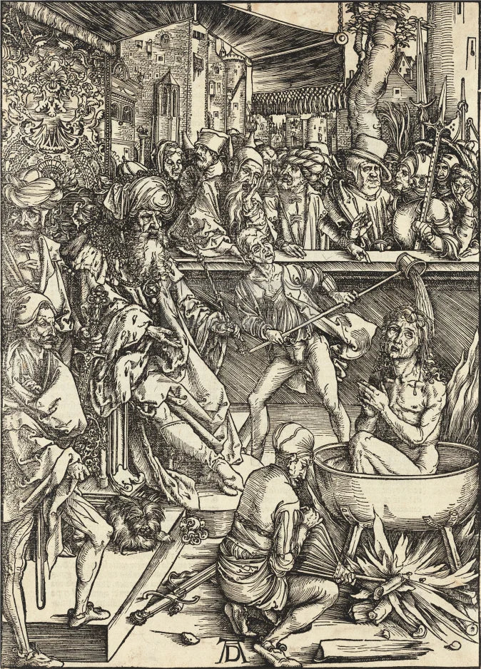 Albrecht Dürer Revelation Canvas Wall Art | B&W Christian Print