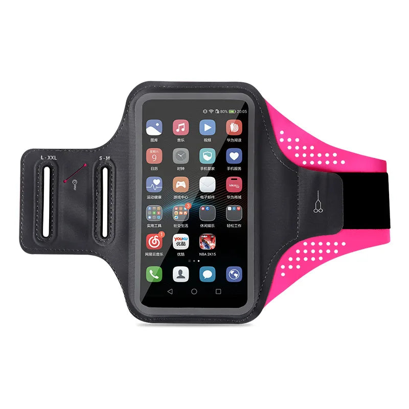 Sports Bag For Phone Armband For Sports Cell Phone Accessories Woman mp3/mp4 Bags Hand Bag Lycra Armband For Running Waterproof Peaceful Pleasures Health and Wellness Rose red(6.5 inch)