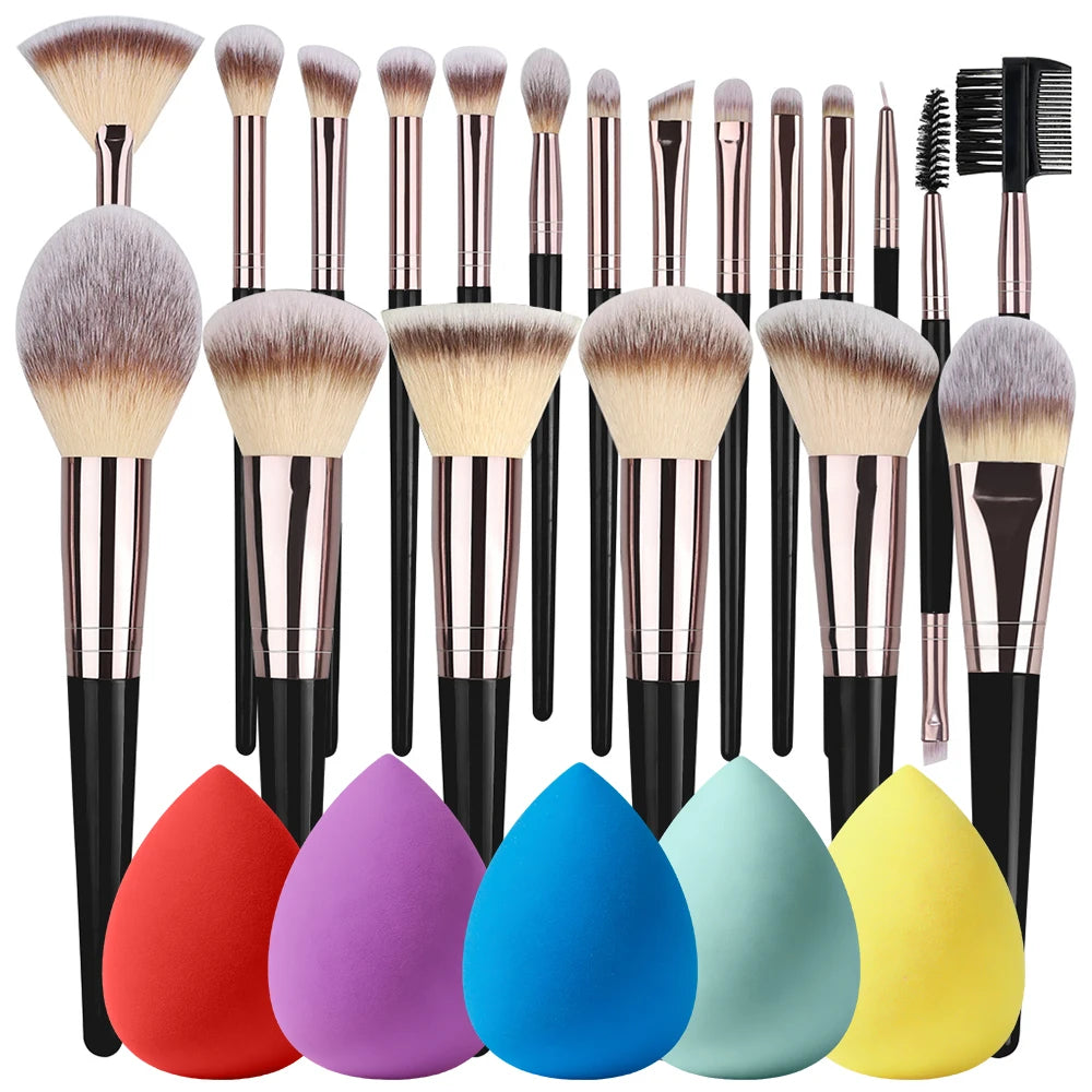 20-Piece Professional Makeup Brush Set – Full Face Kit