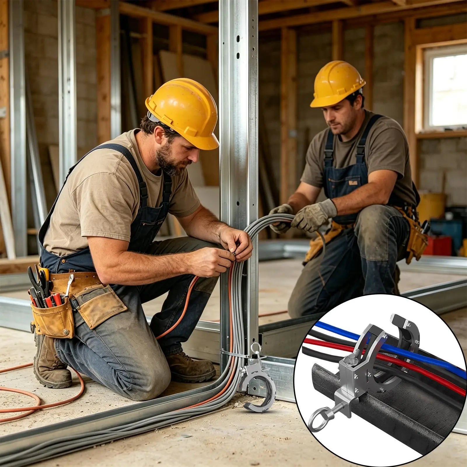 330 Degree Rotation Heavy Duty Wire Pulling Pulley Cable Threading Guide Tool for Construction Engineering Electrician Wiring Peaceful Pleasures Health and Wellness