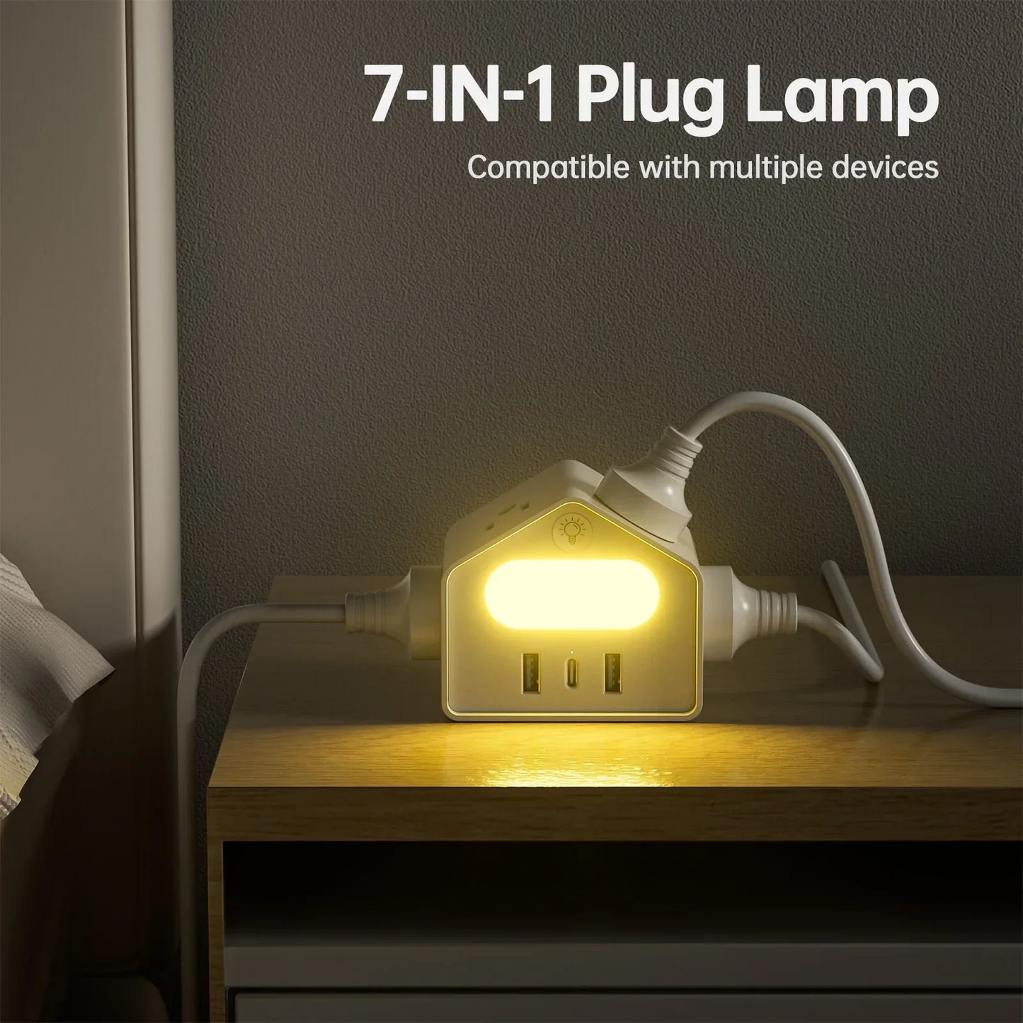 US Standard Mini Socket with PD18W Fast Charging & 2M Cord Peaceful Pleasures Health and Wellness