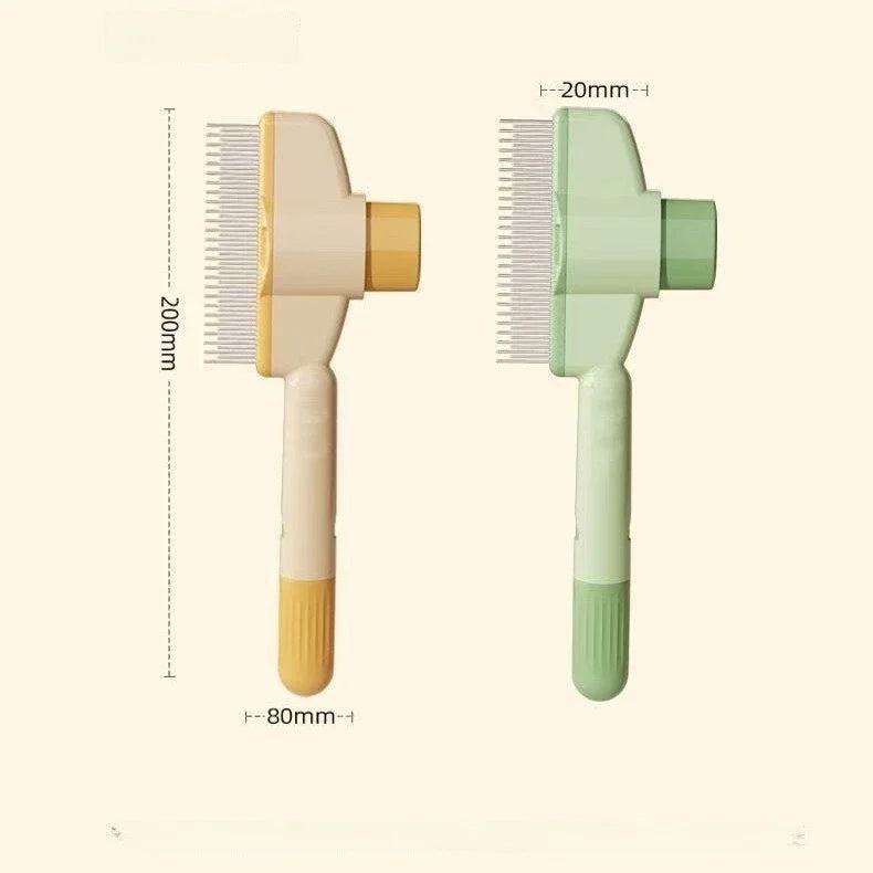 Self-Cleaning Steel Dog Comb – Detangling & Hair Removal Tool Dog Grooming Comb Peaceful Pleasures Health and Wellness Mixed colors-2PCS