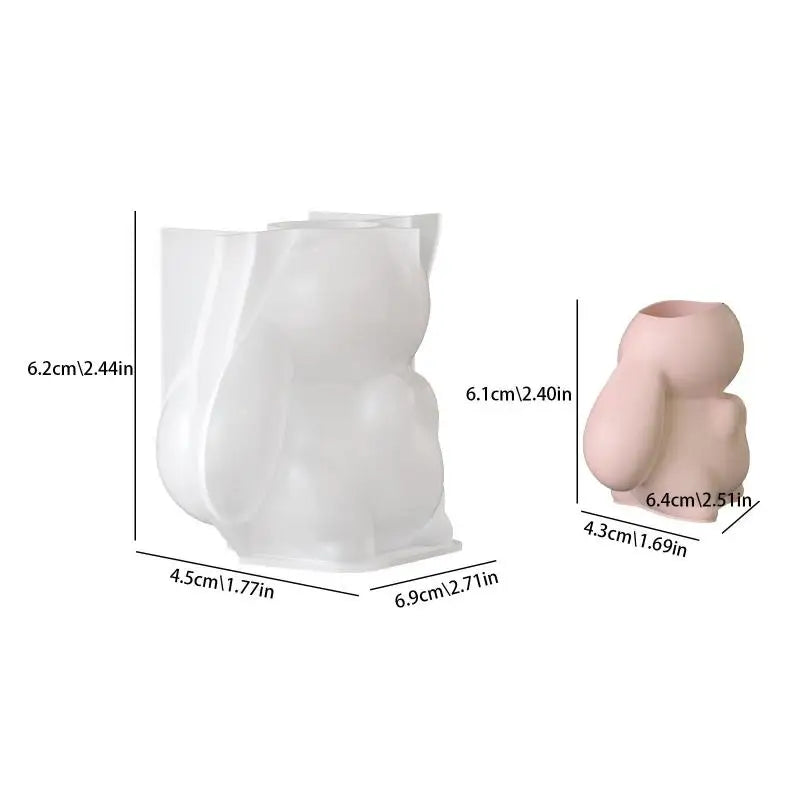 3D Rabbit Silicone Mold – Easter Bunny Candle, Soap & Craft