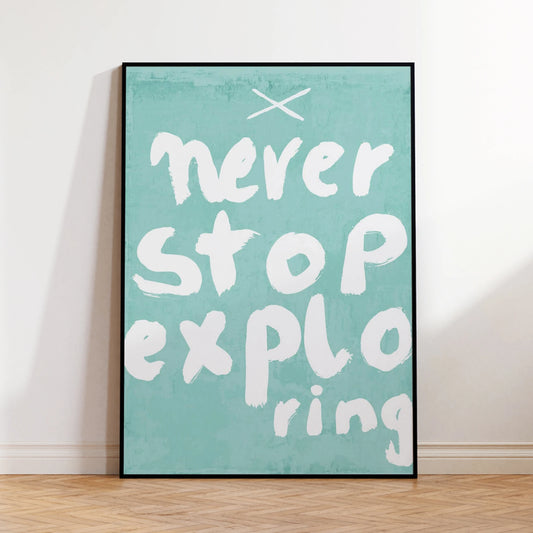 Never Stop Exploring Tree Canvas Wall Art | Minimalist Print Canvas Wall Art Print Peaceful Pleasures Health and Wellness G4301 40x50cm Unframed