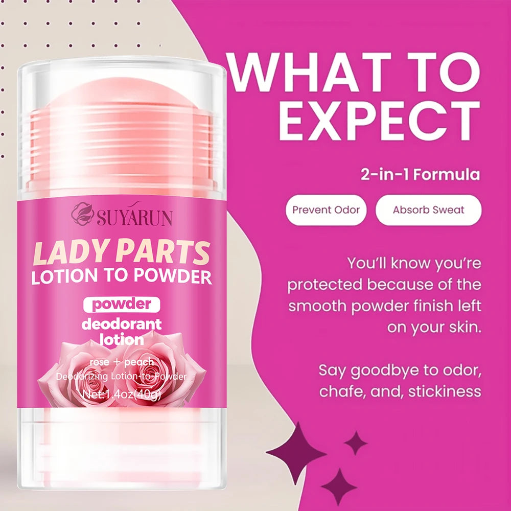SUYARUN Ladies Deodorant Anti-Sweat Moisturizing Refreshing Long-Lasting Comfort Fragrance Body Care Product. Peaceful Pleasures Health and Wellness